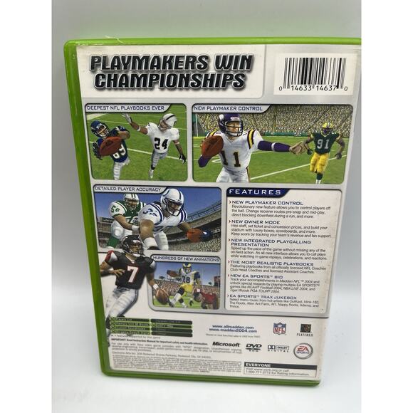 Madden NFL 2004 (Xbox, 2003) Tested - Picture 2 of 6